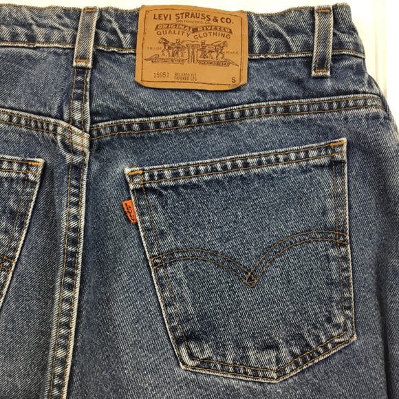 VERY RARE VINTAGE LEVI’S 950 Orange Tab Relaxed Fit Tapered Leg Jeans - Picture 2 of 15